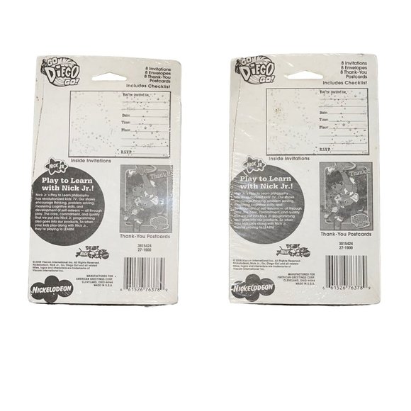 NIP American Greeting Go Diego Go Birthday Party Invitations Thank You Cards 2Pk - Picture 2 of 3